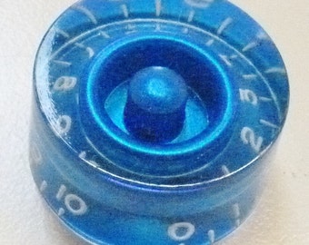 Manopola POP-KNOB per chitarra o basso in stile Gibson/Epiphone, colore BLU perlato