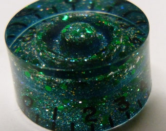Manopola POP-KNOB per chitarra o basso in stile Gibson/Epiphone, colore VERDE brillante