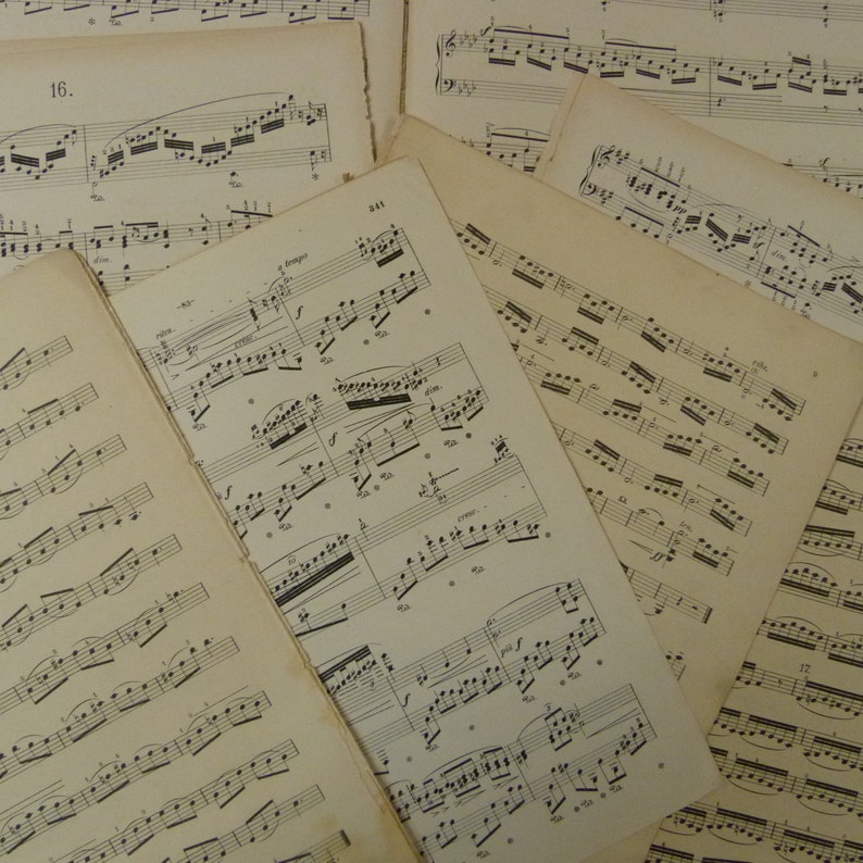 Partition de musique Vintage papier peutêtre pour art Etsy France