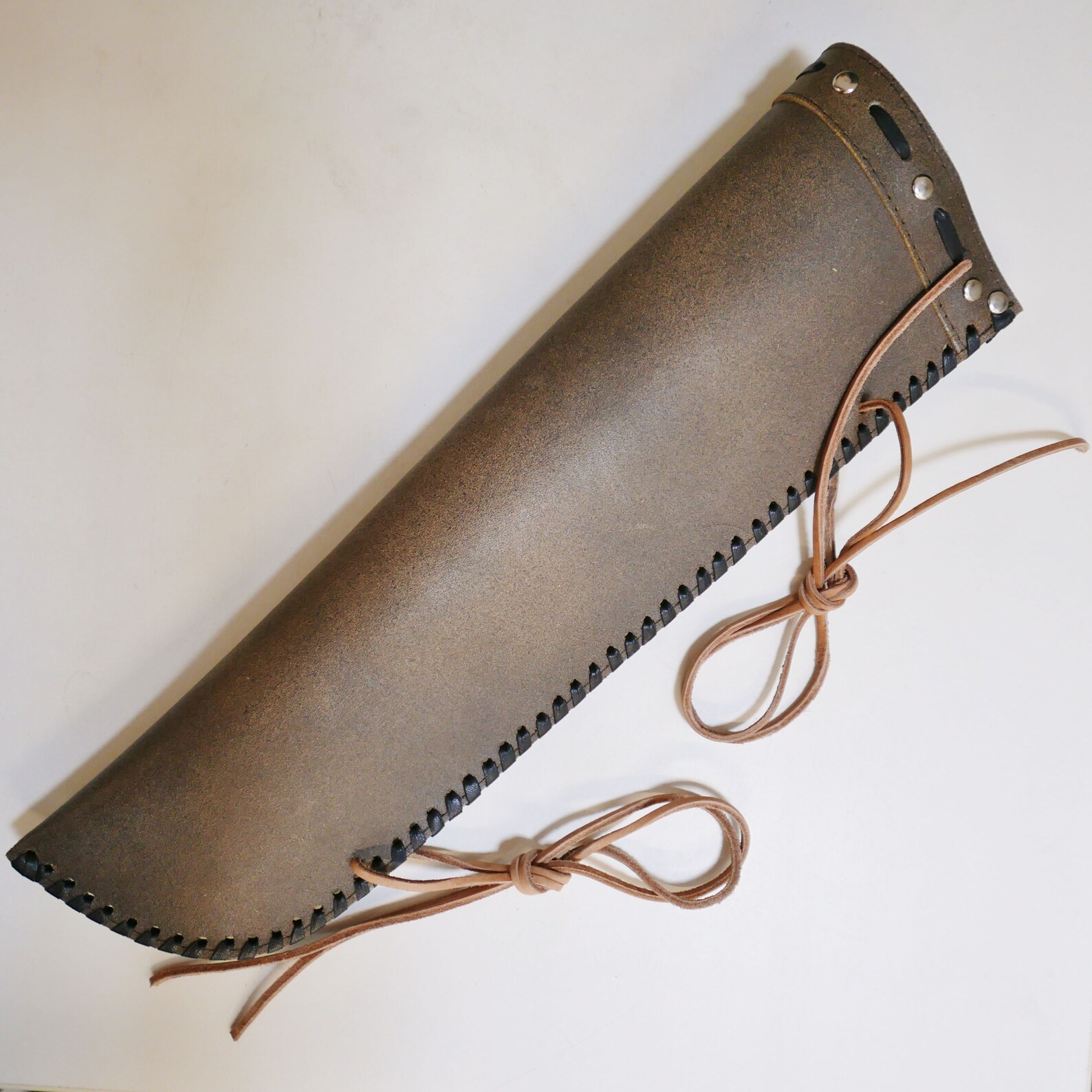 Double bass bow quiver antiqued studded leather with bound Etsy