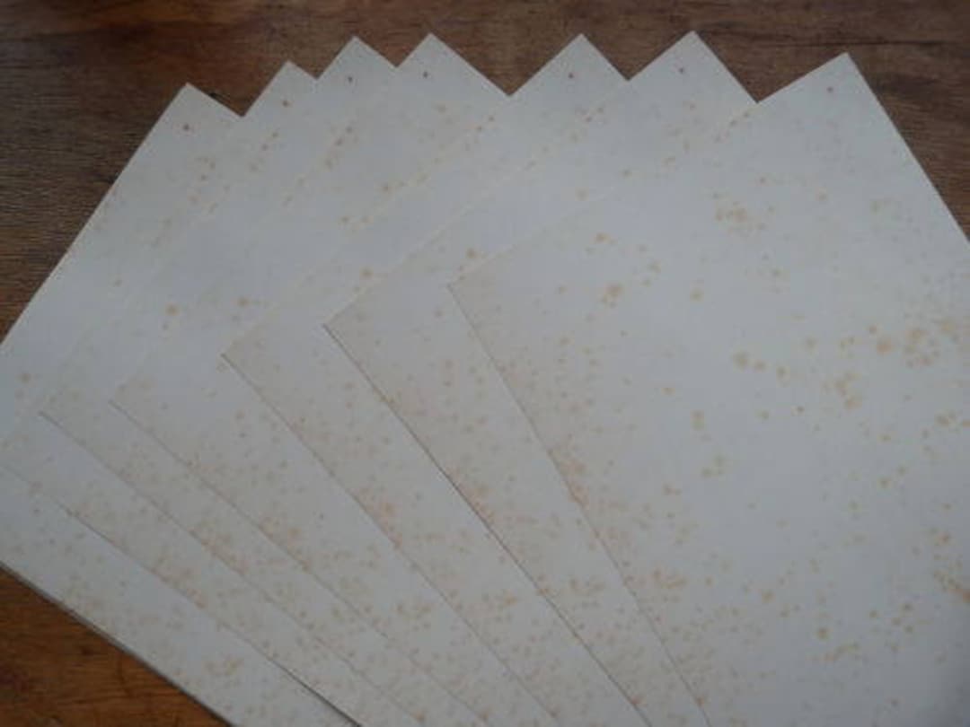 A4 ANTIQUE VINTAGE EFFECT Plain Paper 50 Sheets Single Sided Age-toned ...