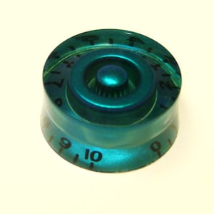 POP-KNOB gibson / epiphone style guitar or bass speed knob in PETROL blue