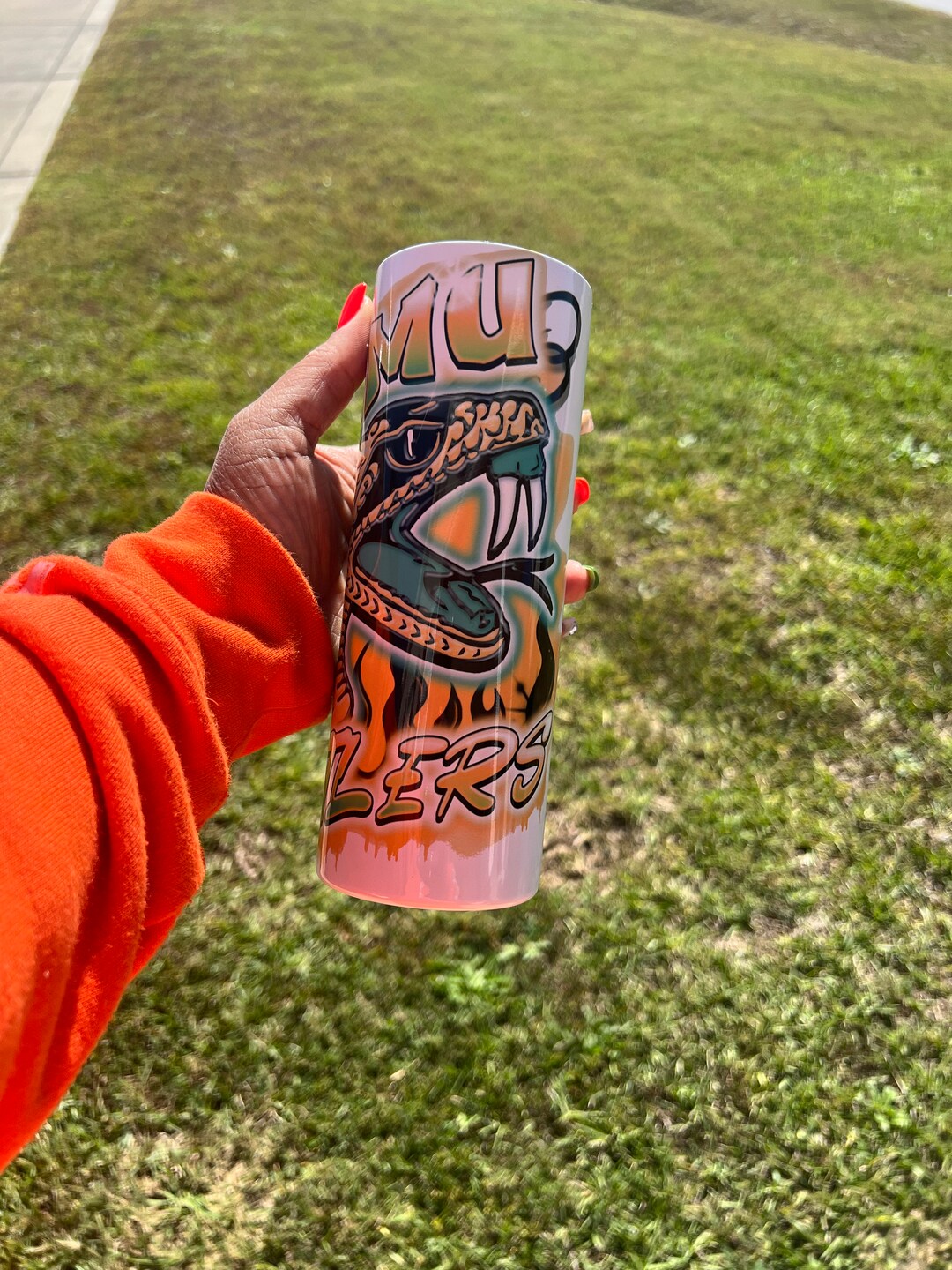 FAMU Rattler Airbrushed Tumbler - Etsy