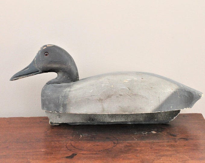 Vintage Redhead Duck Decoy Hen Glass Eyes Red Black Gray Etsy