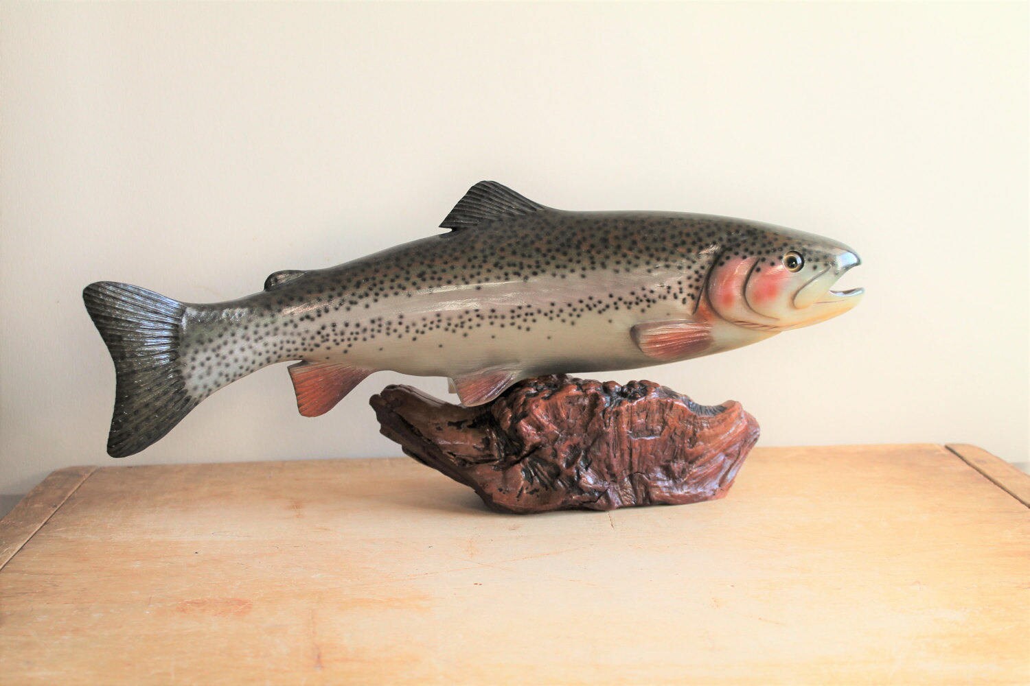 Reserved Carved Rainbow Trout Wood Wooden Big Sky Etsy