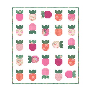 Jordgubbsfält Modernt Quiltmönster av Citrus and Mint Designs PDF direktnedladdning