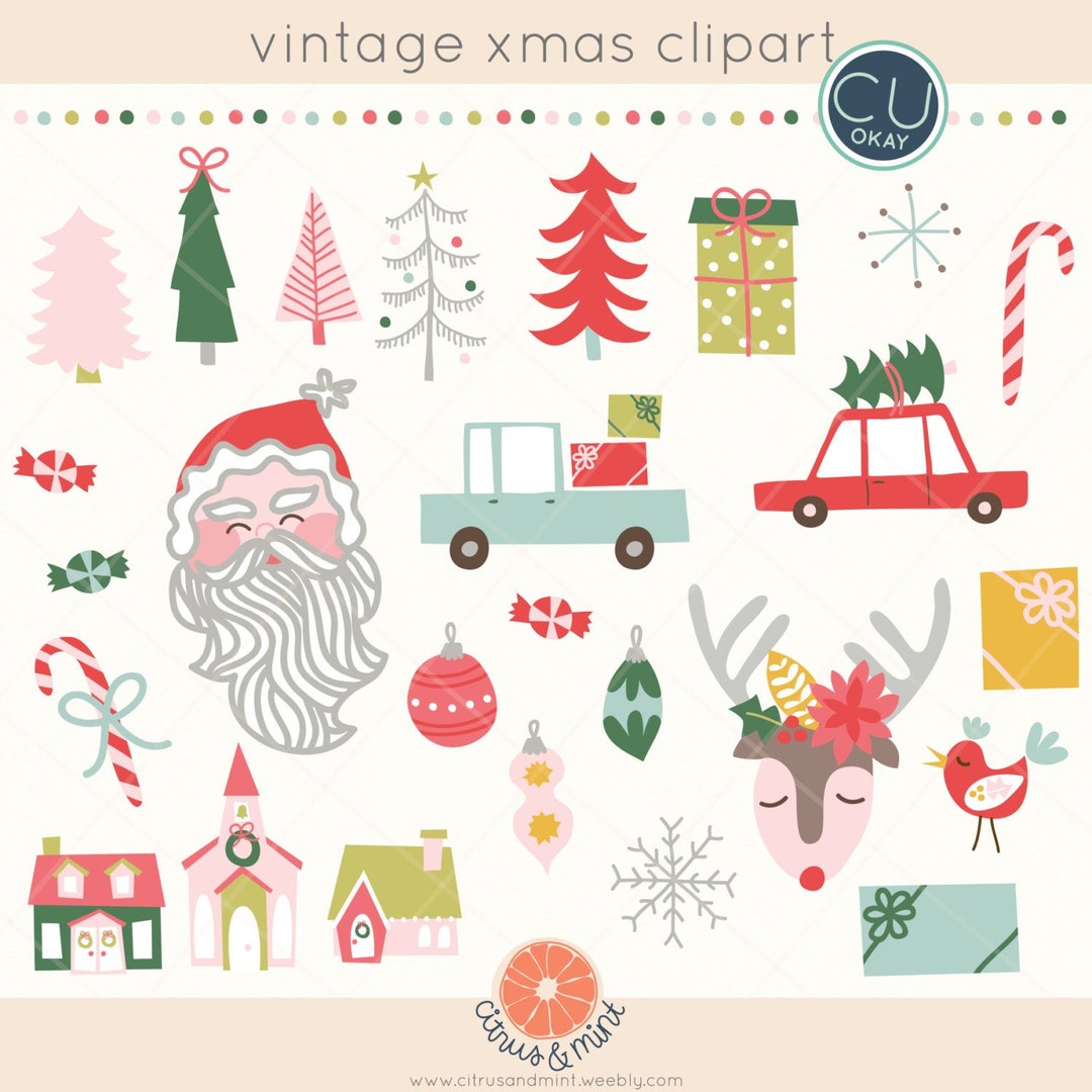 Printable Vintage Christmas Village Wrapping Paper Digital 