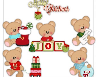 DIGITAL SCRAPBOOKING CLIPART - Marshmallow Christmas Joy