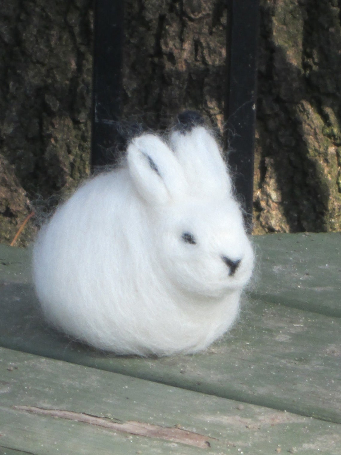 Needle Felted Arctic Hare Woodland Animal Christmas Decor - Etsy