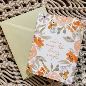 Tarjeta del Día de la Madre – Tarjeta de felicitación de flor de acuarela
