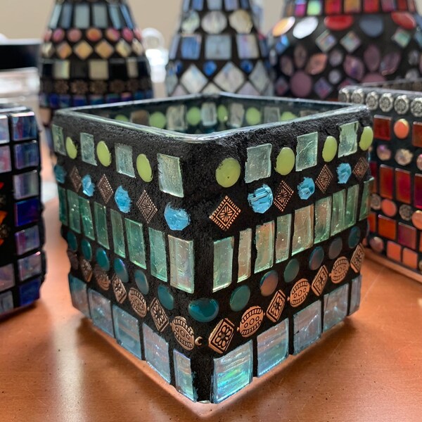 Mosaic Candle Holder Etsy