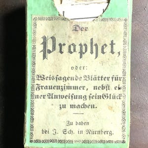 Antike deutsche Wahrsagekarten - Der Hellseher, 1800s Okkulte Kartenlegung