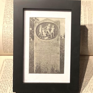 A Framed Antique Postcard of a Murdered Sailors Grave - memorial - murder - history - Cabinet of Curiosity - Oddity