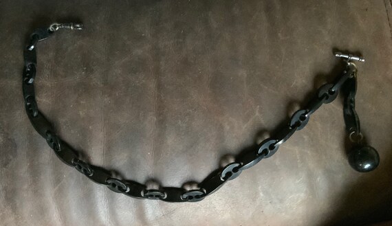 Antique Victorian Vulcanite - Faux Whitby Jet - Ha