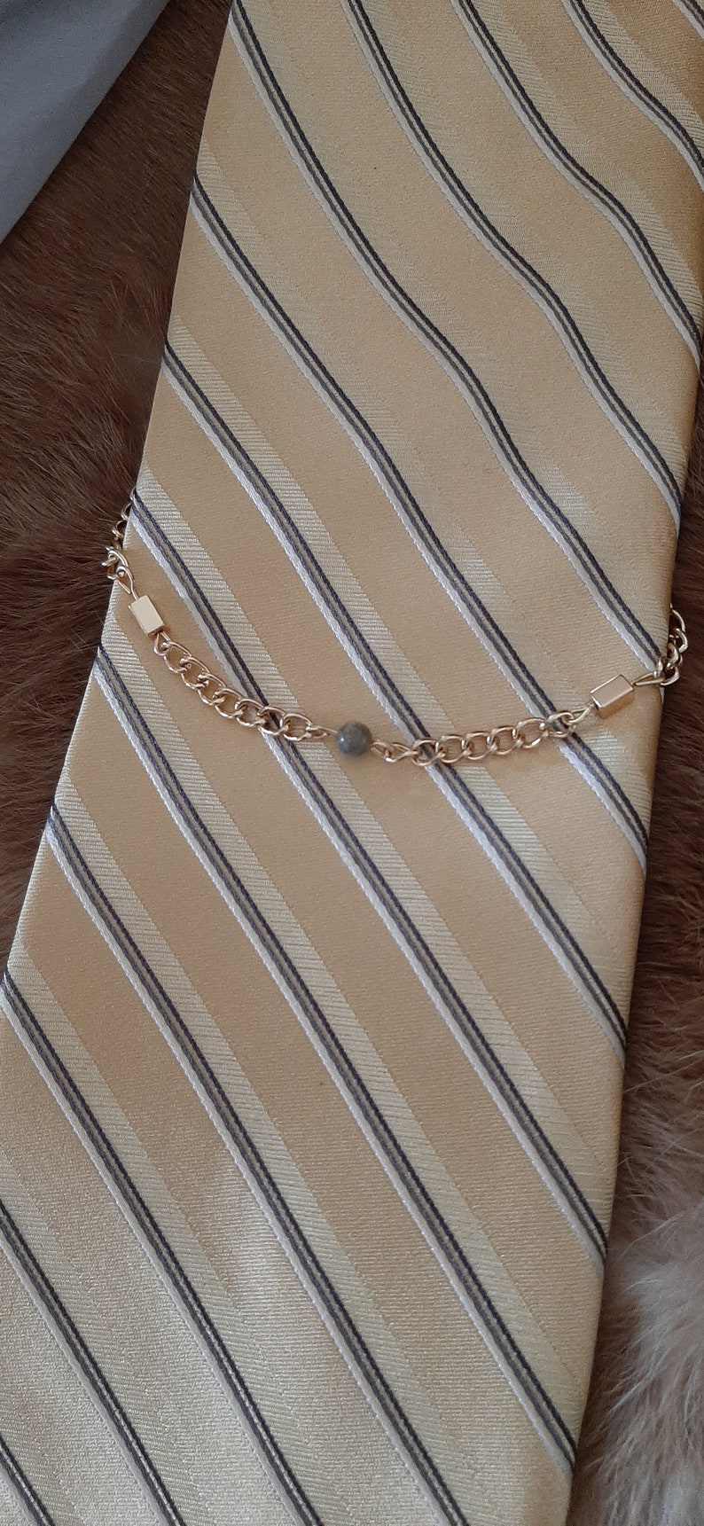 Labradorite and Gold Tie Chain Etsy