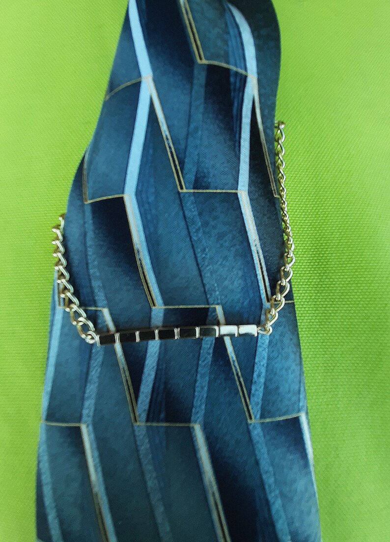 Tie Chain, Tie Bar, Gold Plate and Brass, Valentine's Day, Men's Gifts