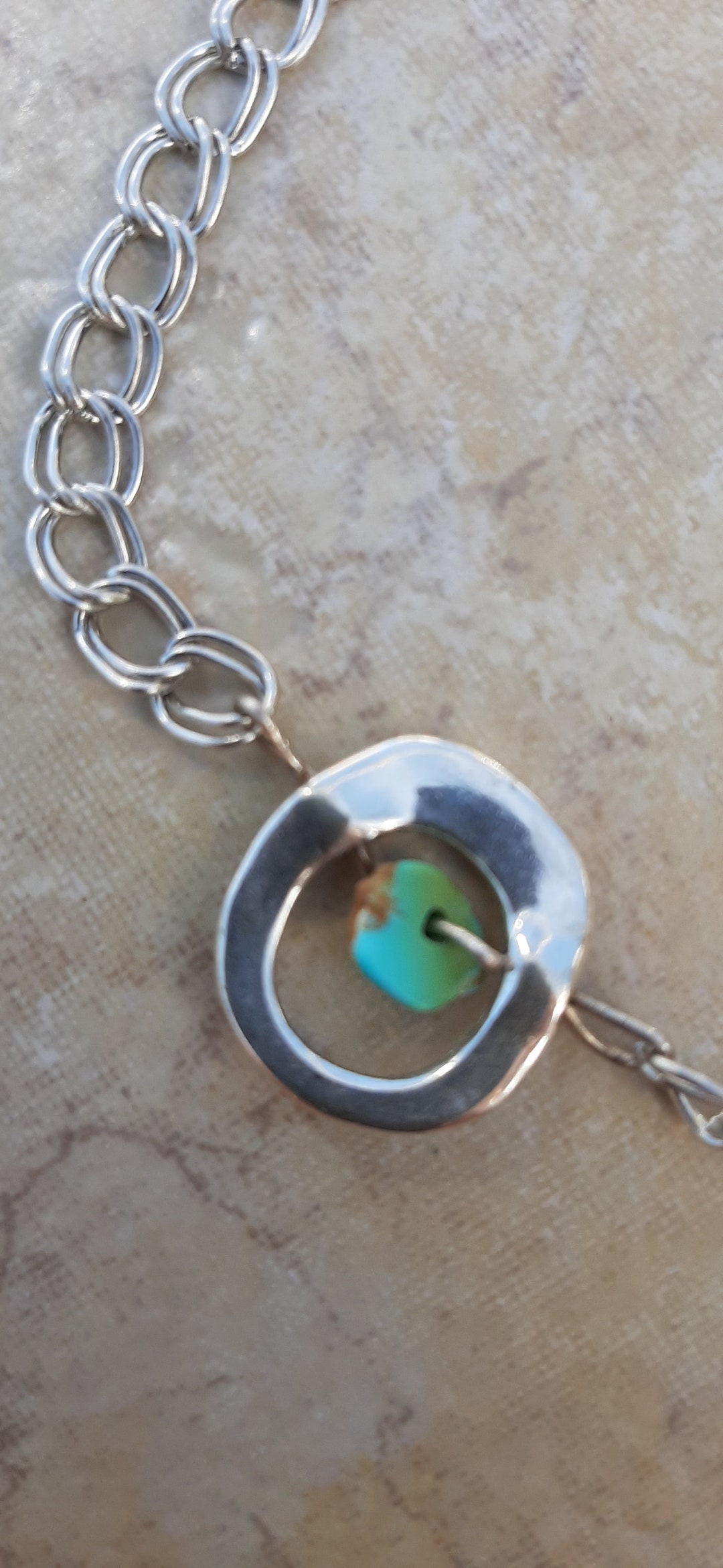 Silver Turquoise Beaded Chain Belt main image 0