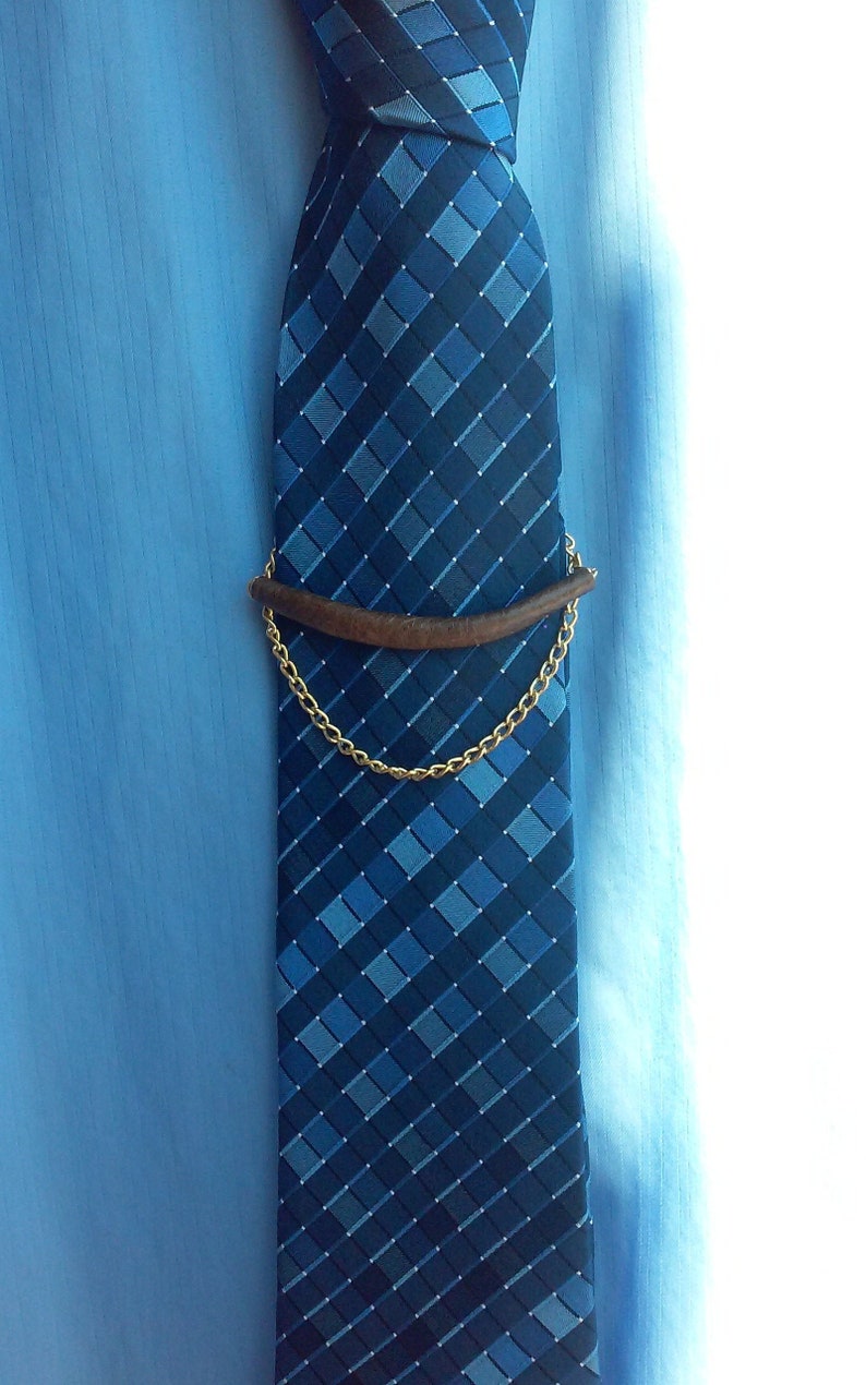 Tie Chain Handcrafted leather and brass Etsy