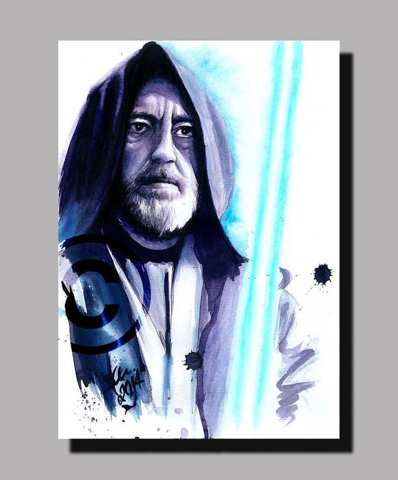 Obi Wan Kenobi Sir Alec Guinness Unique Wall Art | Etsy