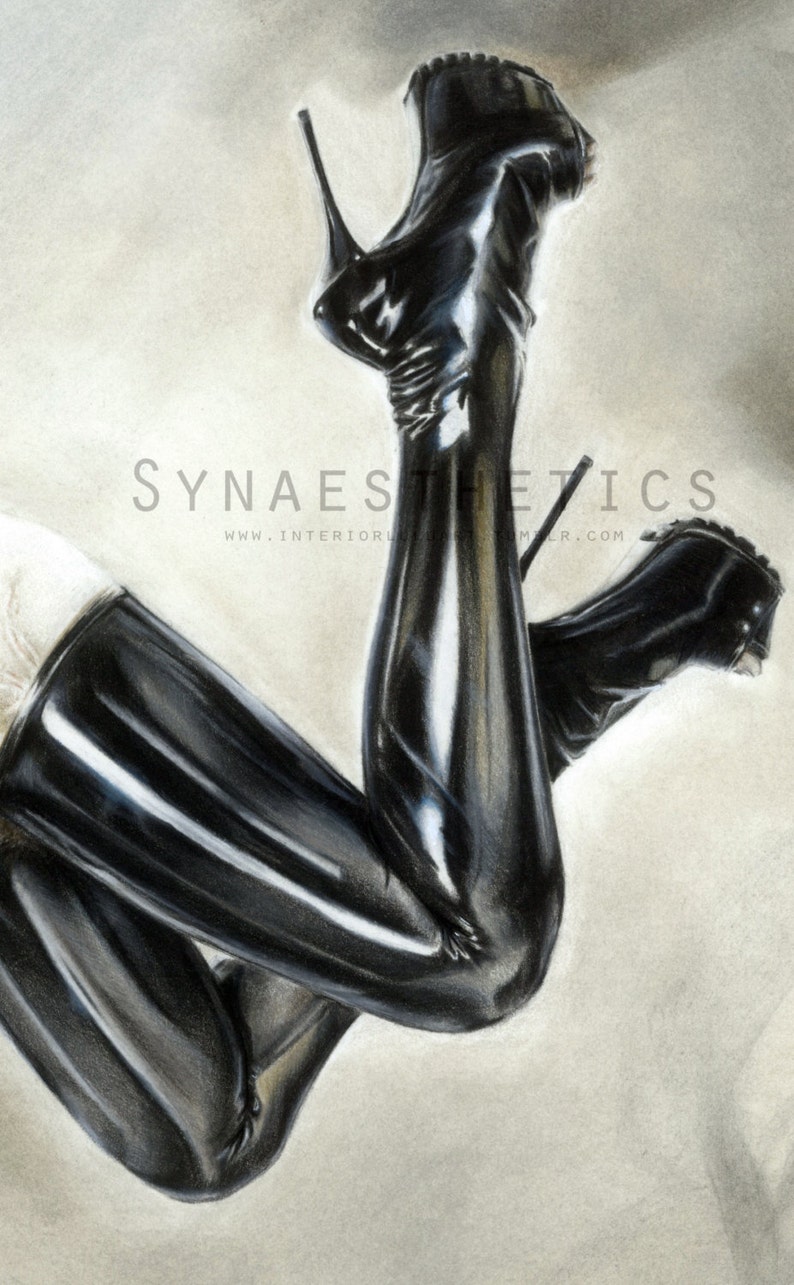 Erotic Art bondage Male Nude Limited Edition 210 Homoerotica Gicl\u00e9e Print of Illustration: Slippage Print on cotton rag Male Erotica