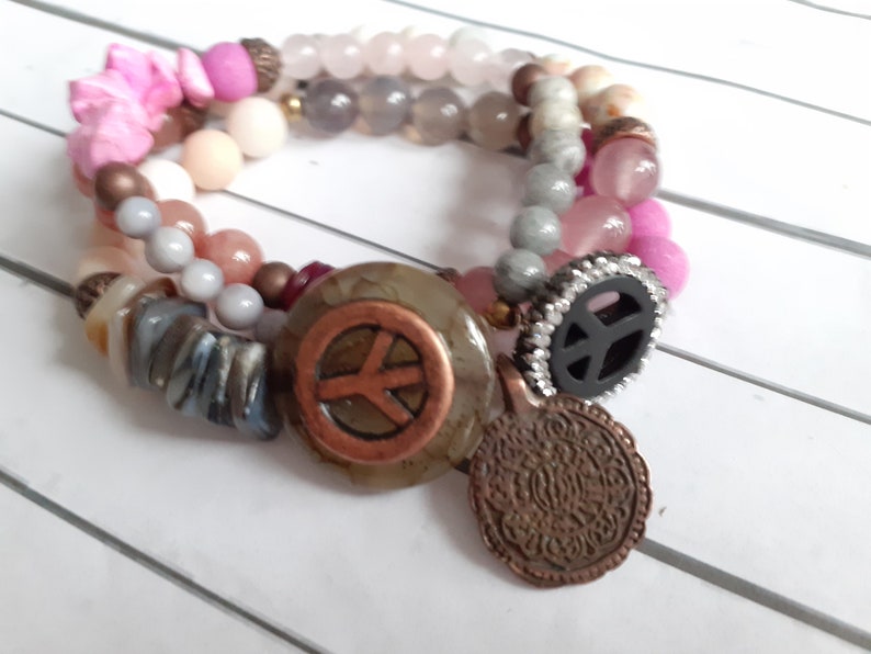 Beaded bracelet begging bracelet set of 3 piece