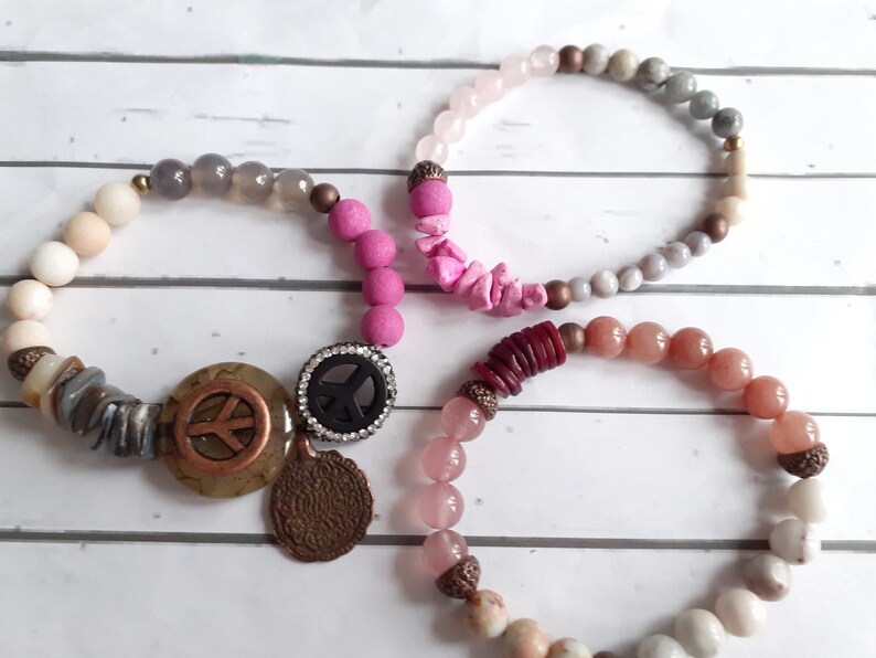 Beaded bracelet begging bracelet set of 3 piece