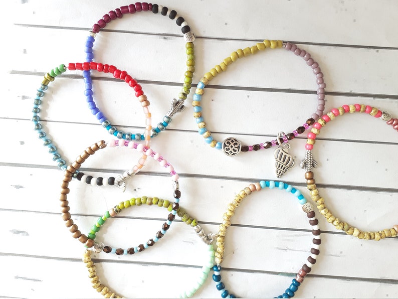 Charm bracelet Beaded bracelet jewelry bracelet 7 part