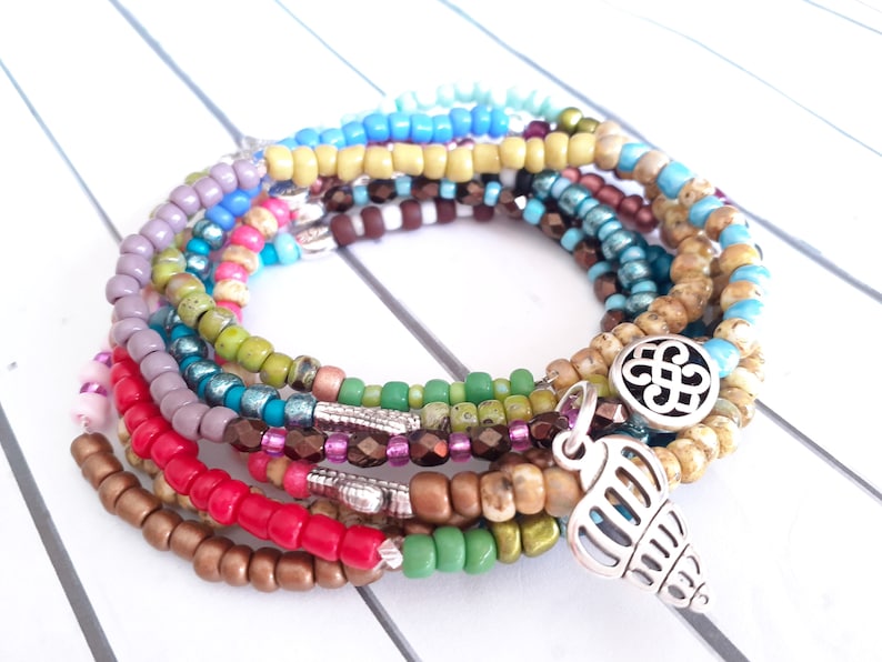 Charm bracelet Beaded bracelet jewelry bracelet 7 part