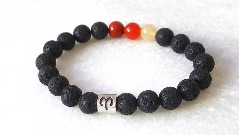 Aries birthstone bracelet Birthstone bracelet Horoscope bracelet Aries bracelet Zodiac bracelet