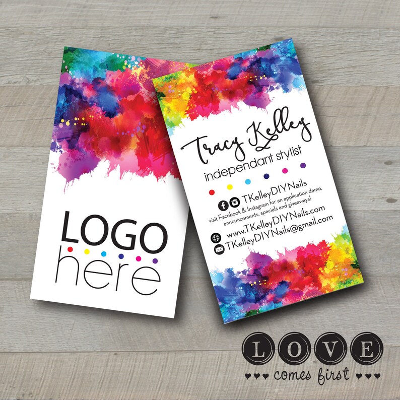 Personalized Business Cards Color Business Cards Street Etsy