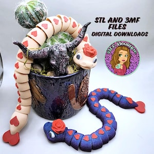 BLC Flexi Love Snake .3mf / .STL File for 3D Printing