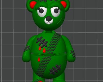 Flexi Stitched Bear .3mf / .STL File for 3D Printing