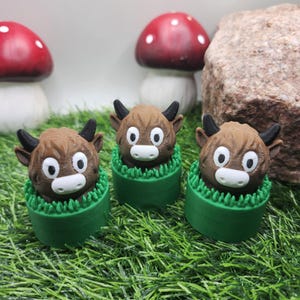 Highland Cow Clicker Fidget .3mf / .STL File for 3D Printing