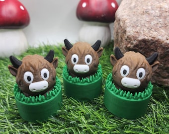 Highland Cow Clicker Fidget .3mf / .STL File for 3D Printing