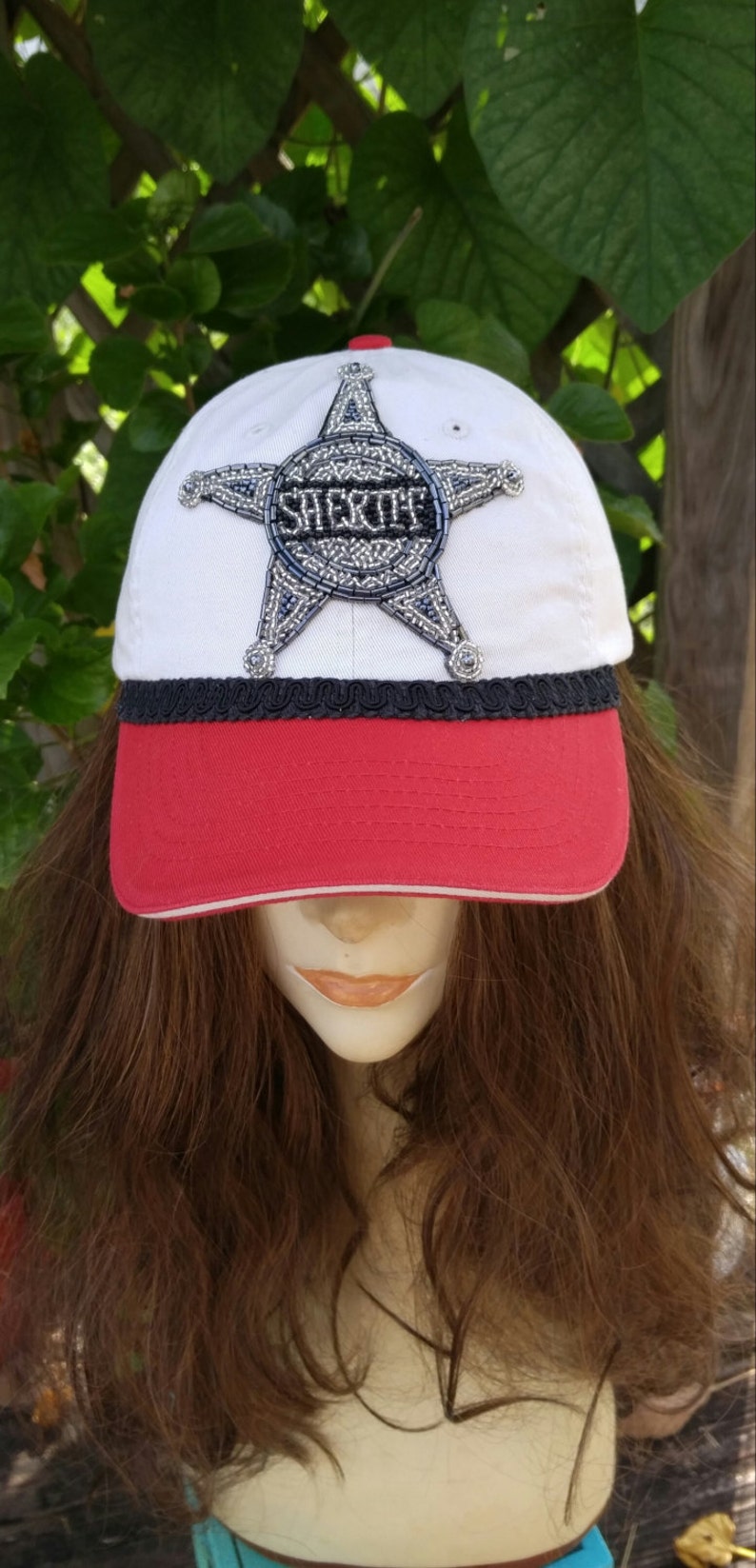 Red Sheriff Hat Women's Baseball Hat Cowgirl Baseball Etsy
