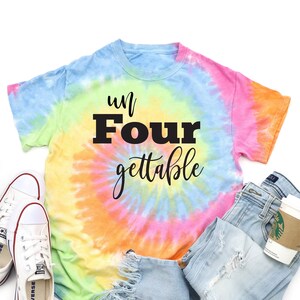 4th Birthday Girl Shirt, 4 Year Old Gift, Tie-Dyed Birthday T-Shirt, 4 Year Old Birthday Shirt Girl, Turning 4