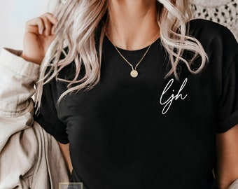 Monogram TShirt | Personalized Monogram Unisex Tee | Engagement Gift for Bridal Party | Wedding Shirt