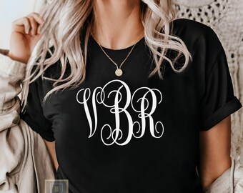 Monogram Personalized Shirt, Monogram Custom Unisex Tee | Engagement Gift for Bridal Party | Wedding Shirt