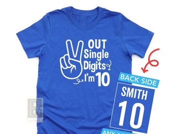 10th birthday Shirt, 10 Years of Awesome, 10th Personalized Gifts, Kids Birthday Tie-Dyed T-Shirt, 10 Year Old Birthday Shirt Boy