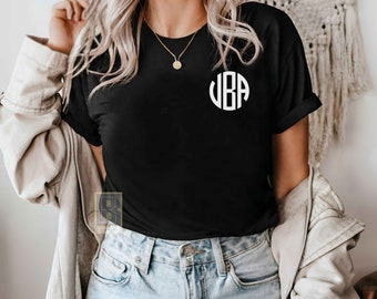 Custom Monogram | Monogram Tee Unisex Shirt | Engagement Gift for Bridal Party | Personalized Shirt