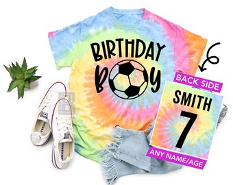 Personalized Soccer Birthday Boy T-Shirt, Custom Age