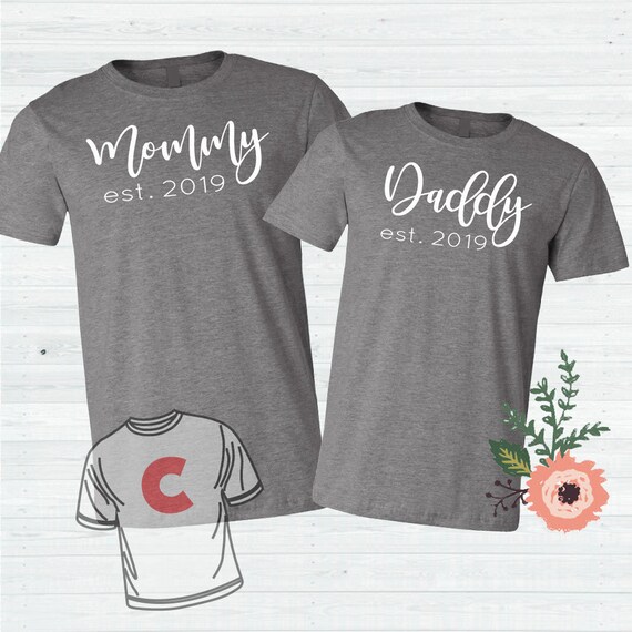 Download Mommy est 2019 Daddy est 2019 Pregnancy Announcement Baby ...