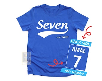 7th Birthday Shirt, Seven Birthday TShirts, 7th Year Old Birthday