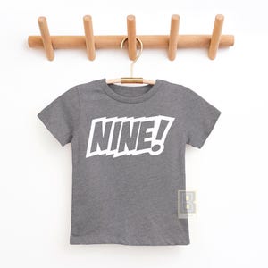 9 Year Old Birthday T-Shirt, 9th Year Old Birthday Shirt, 9 Year old Birthday Gift, Nine Birthday Gift