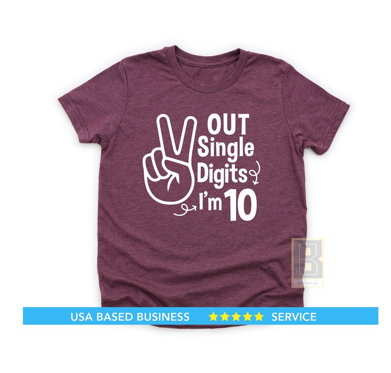 10th birthday Shirt, 10 Years of Awesome, 10th Personalized Gifts, Kids Birthday Tie-Dyed T-Shirt, 10 Year Old Birthday Shirt Boy Burgundy