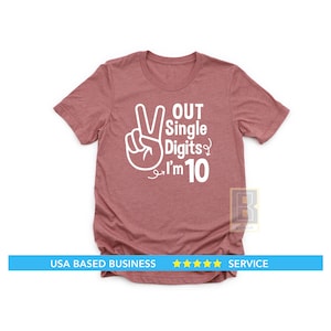 10th birthday Shirt, 10 Years of Awesome, 10th Personalized Gifts, Kids Birthday Tie-Dyed T-Shirt, 10 Year Old Birthday Shirt Boy Mauve