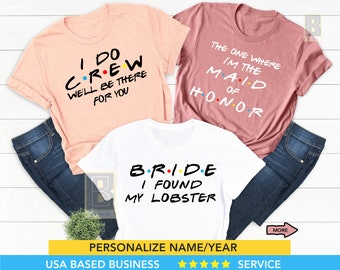 Wedding Friends Bachelorette Party Shirts, The One Where I'm The Bride Shirt, Bridesmaid Shirts Gift