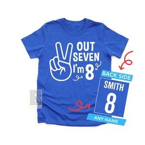 8th Birthday Shirt, Eighth Birthday Girl Boy TShirts, Custom Eight Year Old Birthday Girl Shirt, 8 Year old Birthday Gift
