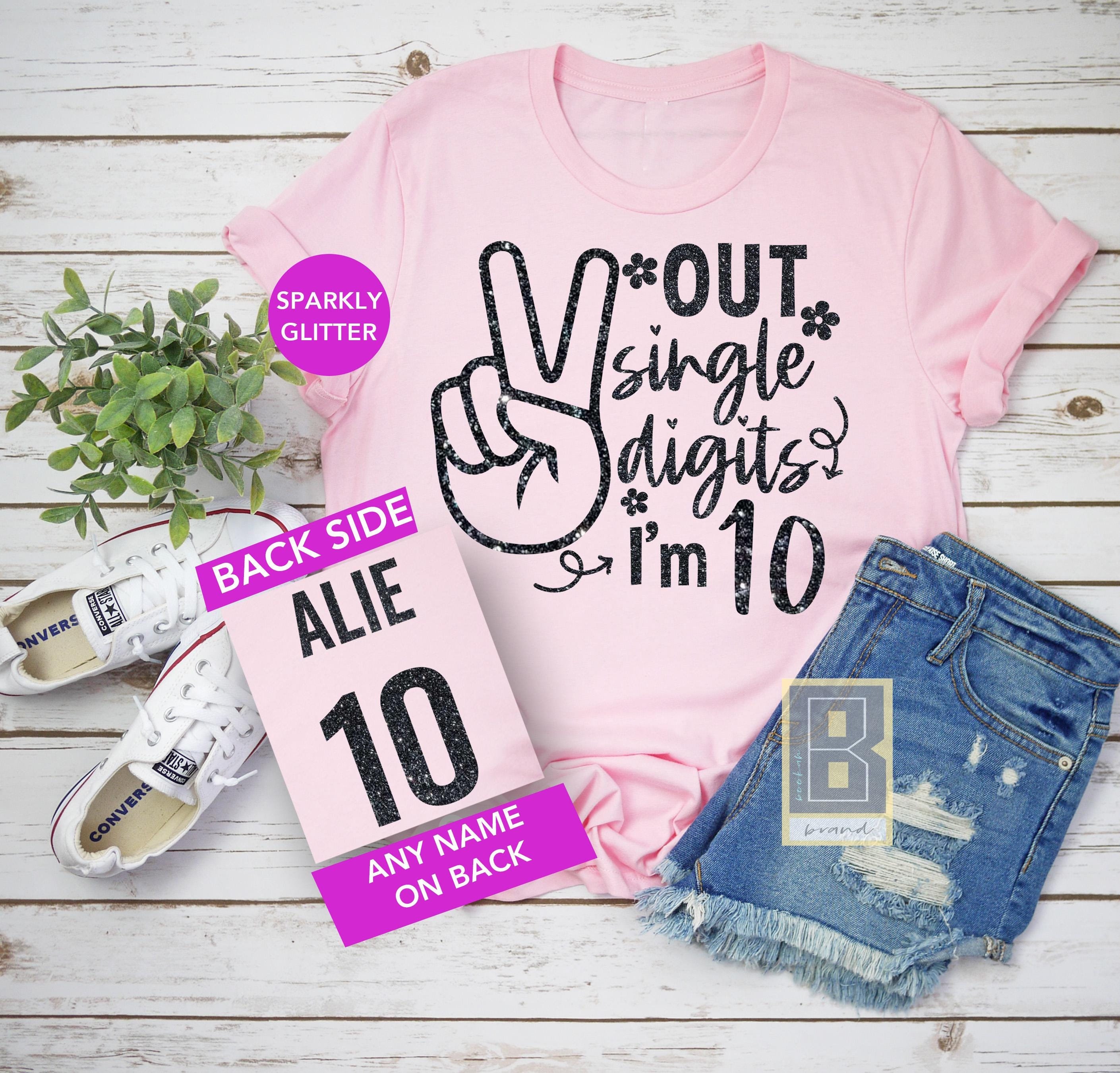 10th birthday Shirt, 10 Year Old Kids Birthday Shirt, Personalized Gifts, Kids Birthday Tie-Dyed T-Shirt, 10 Year Old Birthday Shirt Girl