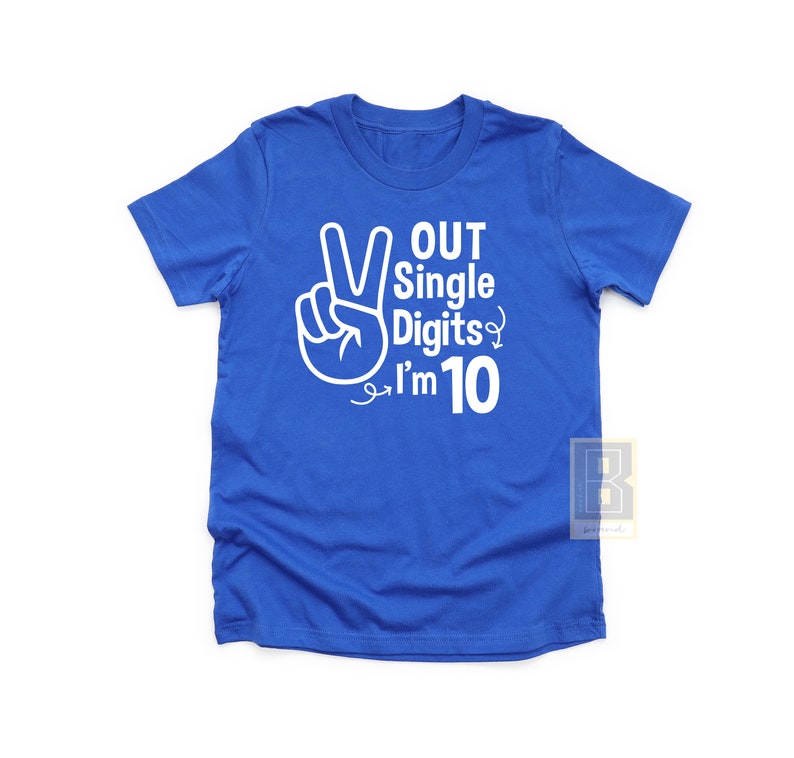 10th birthday Shirt, 10 Years of Awesome, 10th Personalized Gifts, Kids Birthday Tie-Dyed T-Shirt, 10 Year Old Birthday Shirt Boy image 6